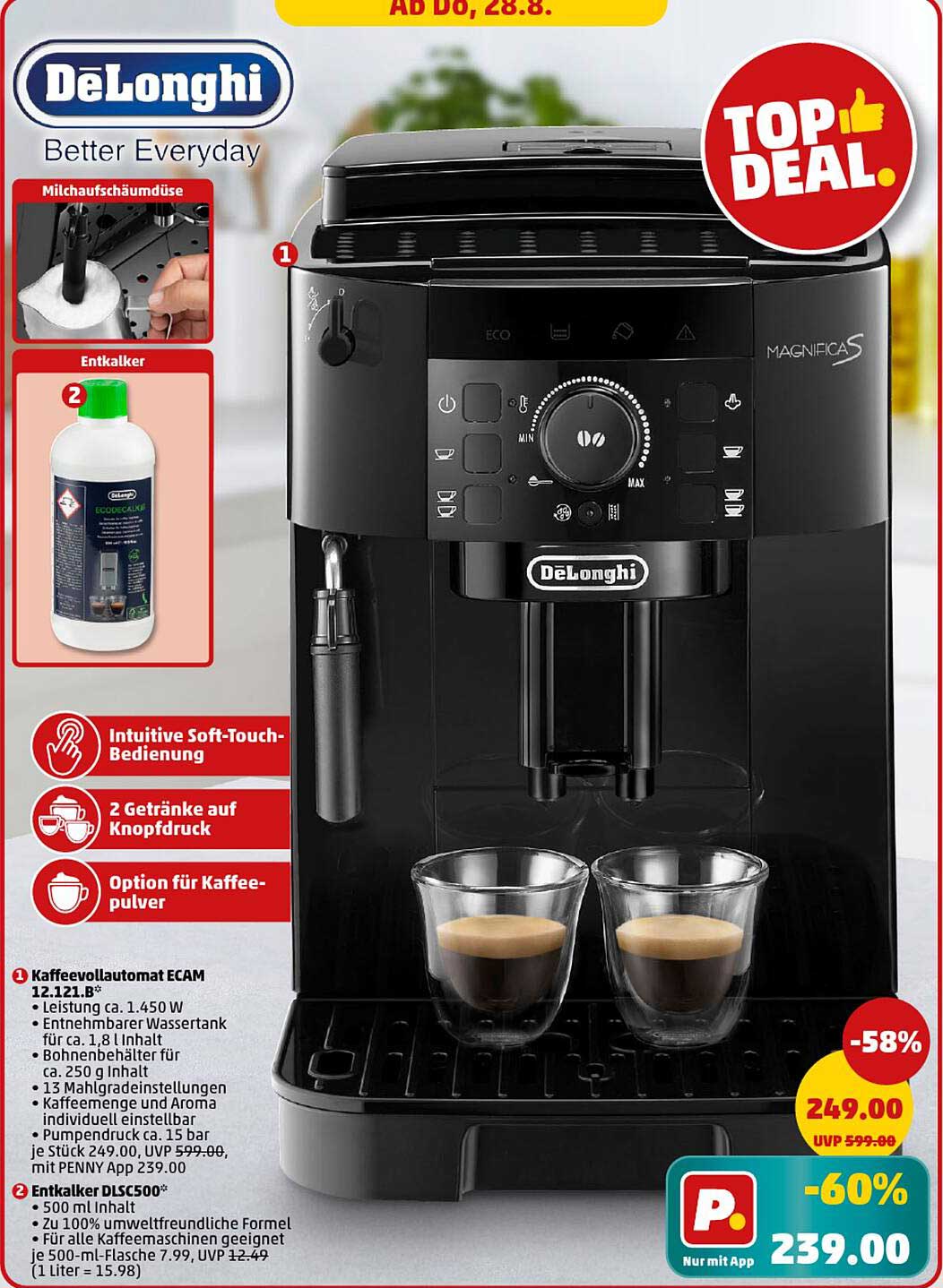 DeLonghi Kaffeevollautomat ECAM 12.121.B