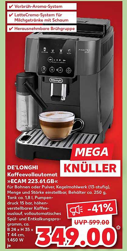 DE'LONGHI Kaffeevollautomat »ECAM 223.61.GB«