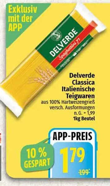 Delverde Classica Italienische Teigwaren 1kg Beutel