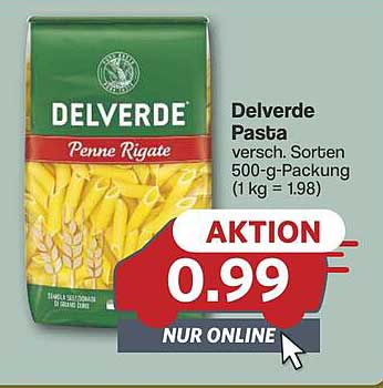 Delverde Pasta - Penne Rigate 500-g-Packung