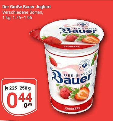 Der Große Bauer Joghurt verschiedene Sorten, 1 kg