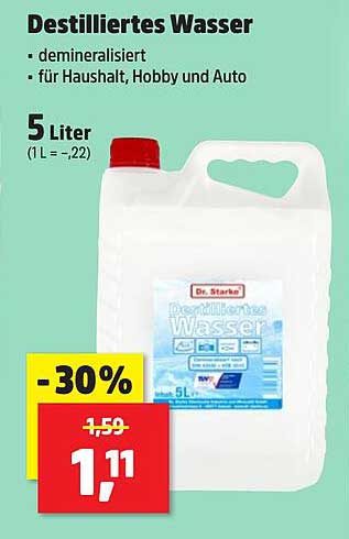 Destilliertes Wasser - 5 Liter zum Vorteilspreis!