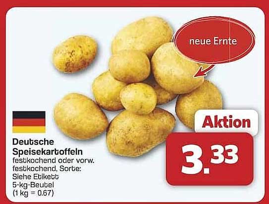 Deutsche Speisekartoffeln - neue Ernte