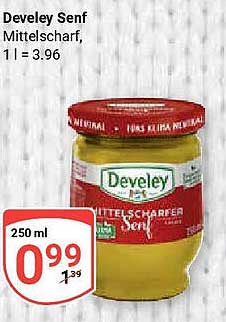 Develey Senf Mittelscharf 250 ml