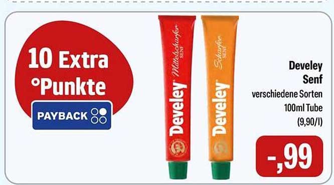 Develey Senf verschiedene Sorten 100ml Tube