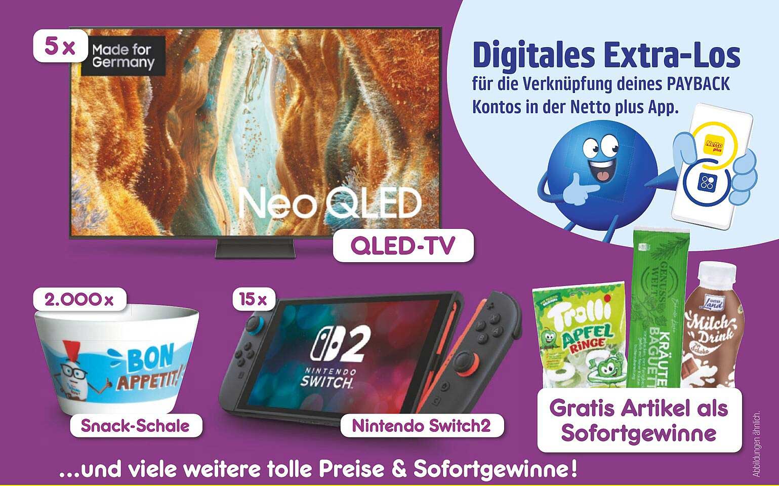 Digitales Extra-Los für die Verknüpfung deines PAYBACK Kontos in der Netto plus App