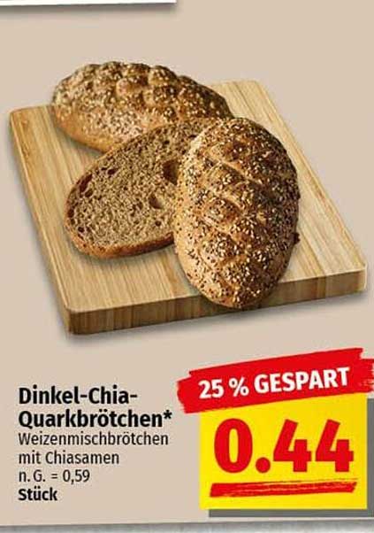 Dinkel-Chia-Quarkbrötchen*