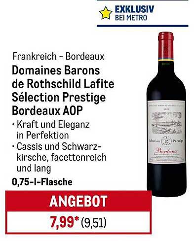 Domaines Barons de Rothschild Lafite Sélection Prestige Bordeaux AOP 0,75 l Flasche