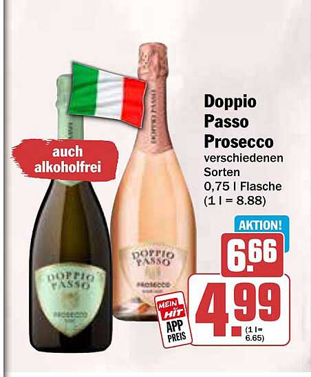 Doppio Passo Prosecco - Verschiedene Sorten 0,75 l Flasche