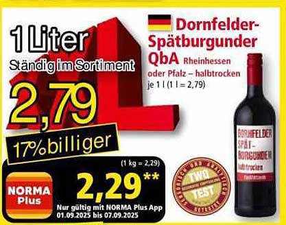 Dornfelder-Spätburgunder QbA - halbtrocken