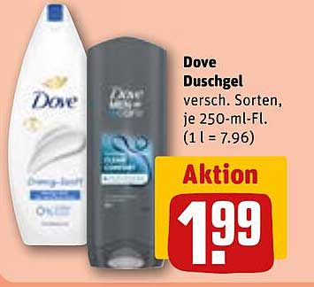 Dove Duschgel, verschiedene Sorten, je 250-ml-Flasche