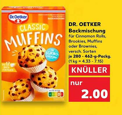 DR. OETKER Backmischung für Muffins, Brookies oder Brownies von Dr. Oetker