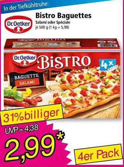 Dr. Oetker Bistro Baguettes – Salami oder Spéciale