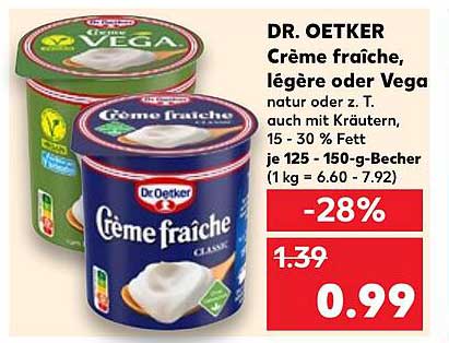 DR. OETKER Crème fraîche, légère oder Vega