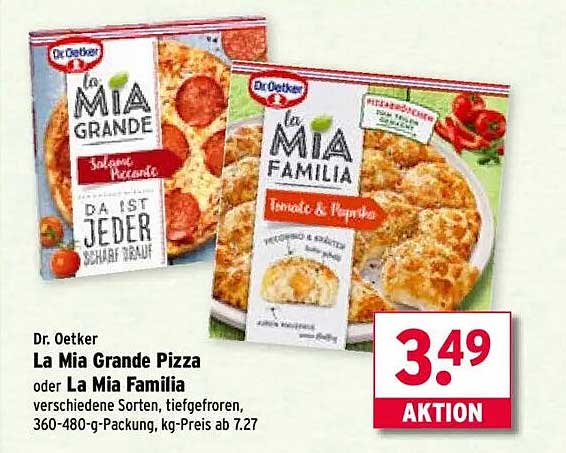 Dr. Oetker La Mia Grande Pizza oder La Mia Familia