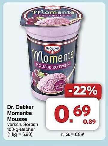 Dr. Oetker Momente Mousse Rotwein 100g-Becher