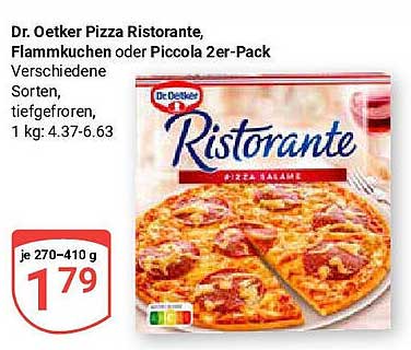 Dr. Oetker Pizza Ristorante, Flammkuchen oder Piccola 2er-Pack
