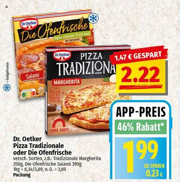 Dr. Oetker Pizza Tradizionale oder Die Ofenfrische