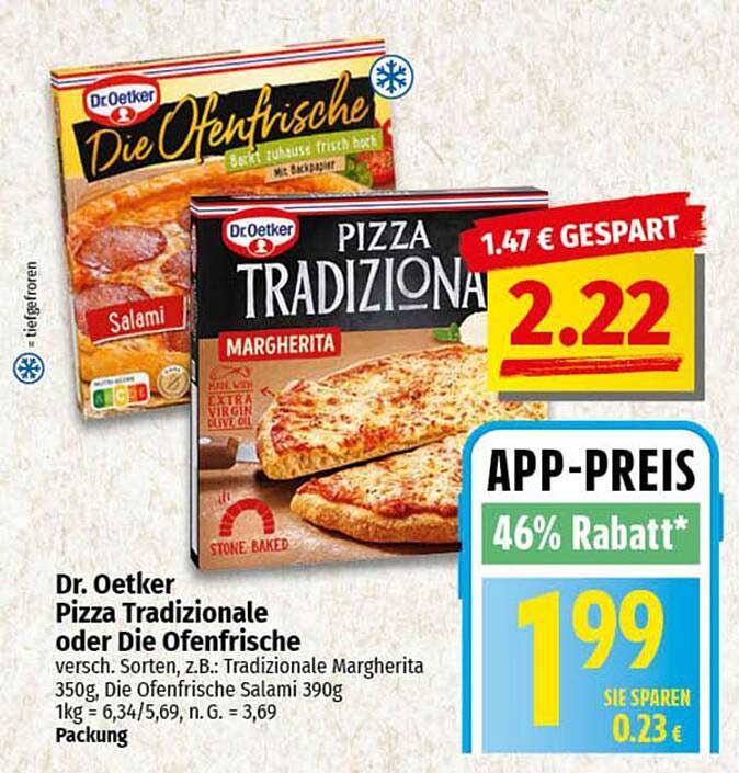 Dr. Oetker Pizza Tradizionale oder Die Ofenfrische