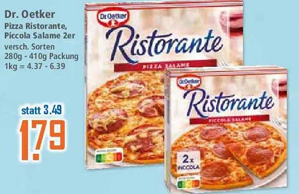 Dr. Oetker Ristorante Pizza, Piccola Salame 2er Pack