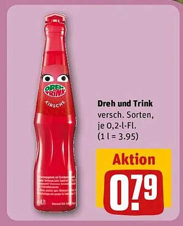 Dreh und Trink Kirsche - 0,2 l Flasche