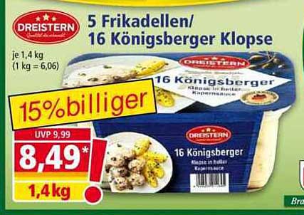 DREISTERN 16 Königsberger Klopse, 1,4 kg