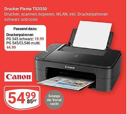Drucker Pixma TS3350 - Drucken, Scannen, Kopieren mit WLAN