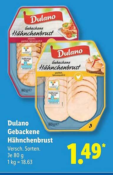 Dulano Gebackene Hähnchenbrust - Verschiedene Sorten
