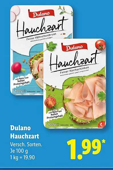 Dulano Hauchzart - Feine Hähnchenbrust und Feiner Kochschinken