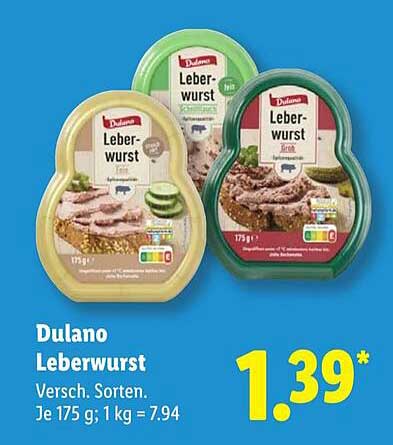Dulano Leberwurst – Verschiedene Sorten