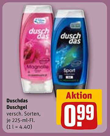 Duschdas Duschgel versch. Sorten, je 225-ml-Fl.