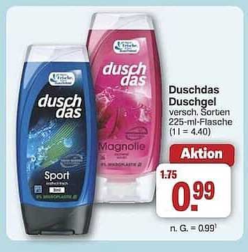 Duschdas Duschgel verschiedene Sorten 225-ml-Flasche