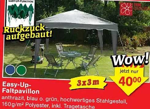Easy-Up-Faltpavillon 3x3m