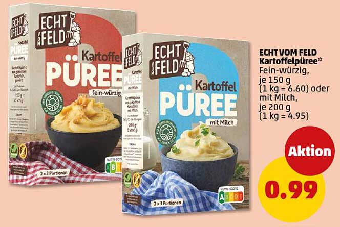 Echt vom Feld Kartoffelpüree - Feine Würze oder mit Milch