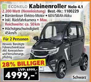 ECONELO Kabinenroller Nelo 4.1 - Jetzt 28% billiger!