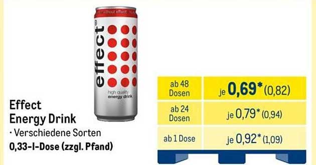 Effect Energy Drink - verschiedene Sorten in der 0,33-l-Dose