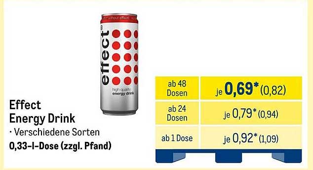 Effect Energy Drink – Verschiedene Sorten