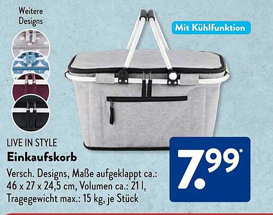 Einkaufskorb mit Kühlfunktion