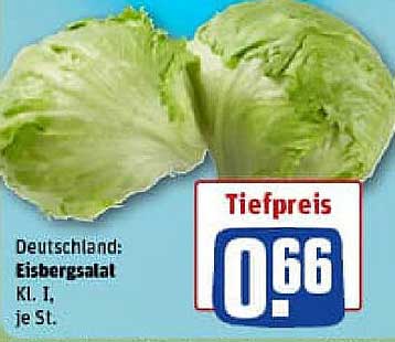 Eisbergsalat Kl. 1 je St. zum Tiefpreis