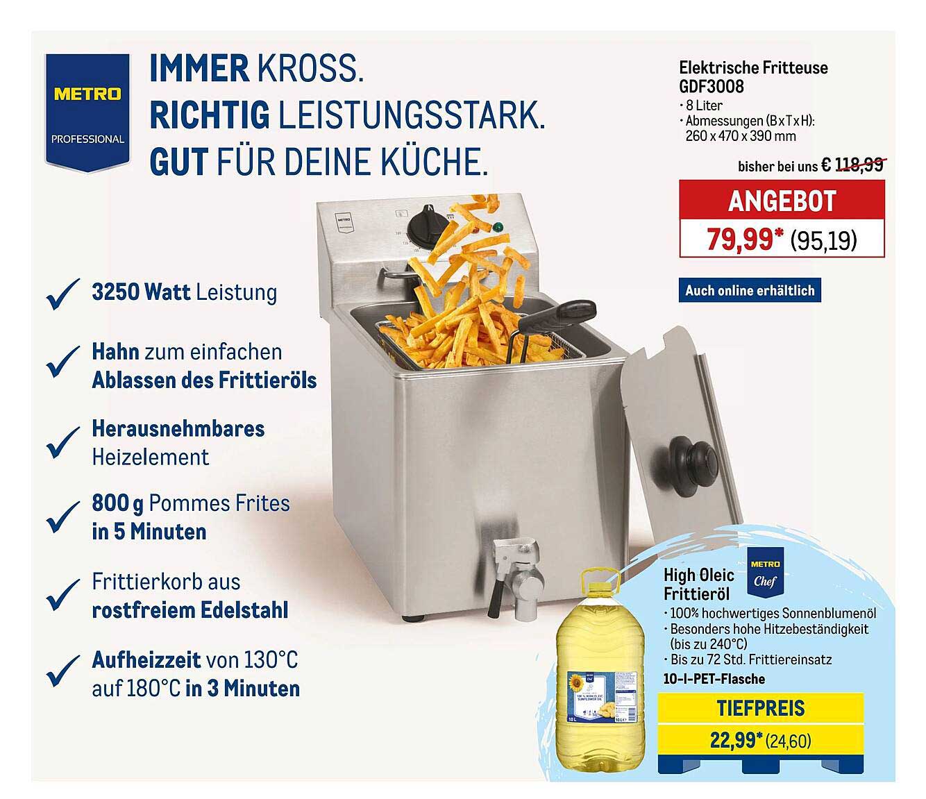 Elektrische Fritteuse GDF3008