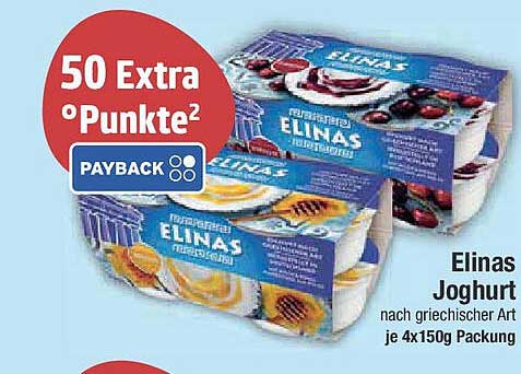 Elinas Joghurt nach griechischer Art je 4x150g Packung