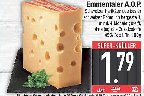 Emmentaler A.O.P. - Schweizer Hartkäse