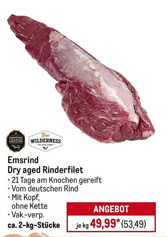 Emsrind Dry Aged Rinderfilet - 21 Tage am Knochen gereift