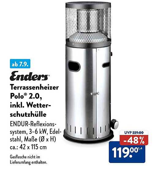 Enders Terrassenheizer Polo® 2.0, inkl. Schutzhülle