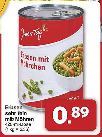 Erbsen sehr fein mit Möhren 425-ml-Dose