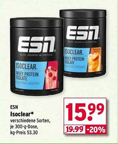 ESN Isoclear Whey Protein Isolate 300 g - verschiedene Sorten