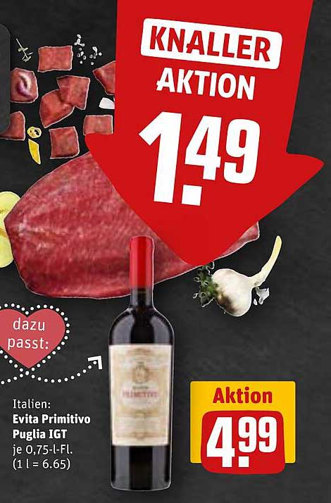 Evita Primitivo Puglila IGT 0,75 l für nur 4,99 €
