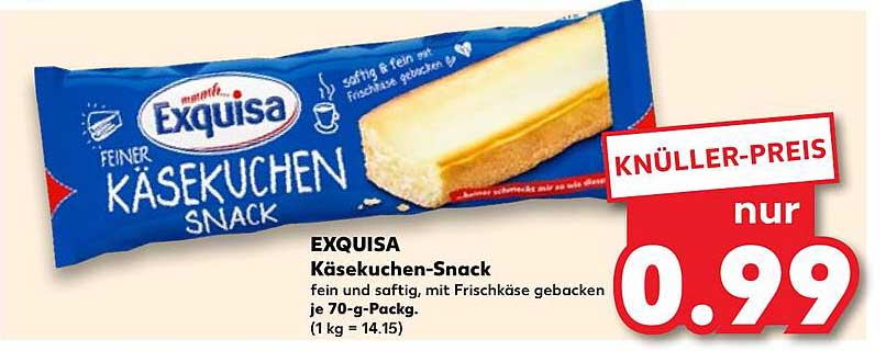 EXQUISA Käsekuchen-Snack