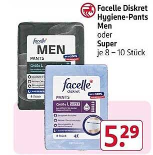 Facelle Diskret Hygiene-Pants Men oder Super je 8 – 10 Stück