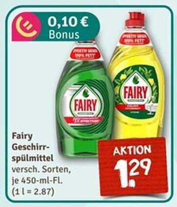 Fairy Geschirrspülmittel - Verschiedene Sorten, je 450-ml-Fl.